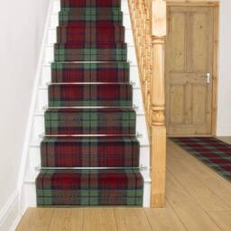 runrug Stair Runner Carpet for Staircases - Soft & Comfy, 9mm - 'Tartan' in Red - Size: 60 cm x 480 cm - thumbnail 5