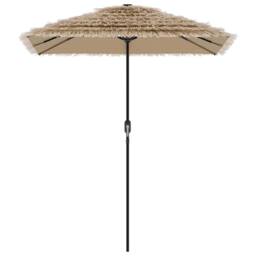 Berkfield Home Garden Parasol with Steel Pole Brown 300x200x250 cm - Size: 300 x 200 x 250 cm - thumbnail 4