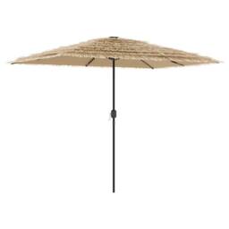 Berkfield Home Garden Parasol with Steel Pole Brown 300x200x250 cm - Size: 300 x 200 x 250 cm - thumbnail 2