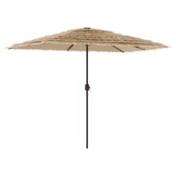 Berkfield Home Garden Parasol with Steel Pole Brown 300x200x250 cm - Size: 300 x 200 x 250 cm - thumbnail 5