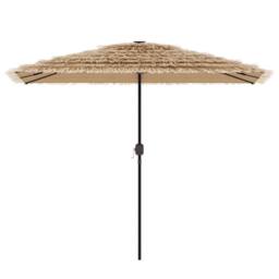 Berkfield Home Garden Parasol with Steel Pole Brown 300x200x250 cm - Size: 300 x 200 x 250 cm - thumbnail 3