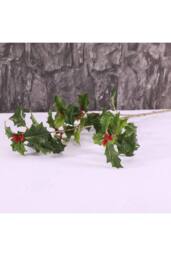 KDMD 63cm Green Holly Spray 3 Pack Christmas Ornament - thumbnail 4