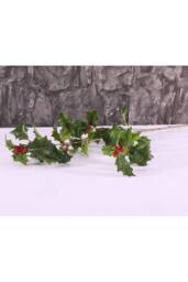 KDMD 63cm Green Holly Spray 3 Pack Christmas Ornament - thumbnail 7