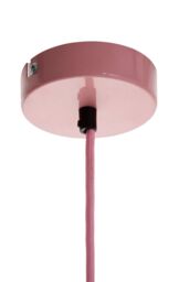 Orsina Modern Pastel Blue Pendant Light, Open Frame Hanging Lamp With Exposed Bulb Design, Compact Ceiling Fixture in Pink - thumbnail 6