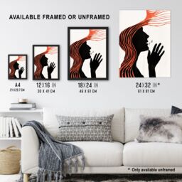 "Artery8 Deaf Culture Conceptual Art Bright Abstract Wall Art Print in White - Size: W18"" x H24""" - thumbnail 3