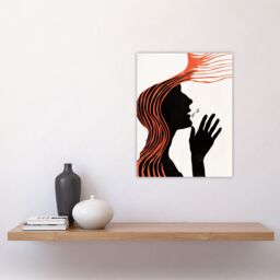 "Artery8 Deaf Culture Conceptual Art Bright Abstract Wall Art Print in White - Size: W18"" x H24""" - thumbnail 4