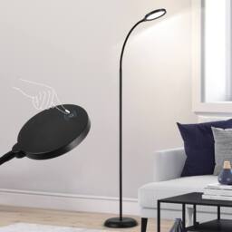 Harper Living Floor Lamp Black, Dimmable LED Lamps for Living Room, 3 Colour Temps in Black - thumbnail 1