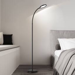 Harper Living Floor Lamp Black, Dimmable LED Lamps for Living Room, 3 Colour Temps in Black - thumbnail 2