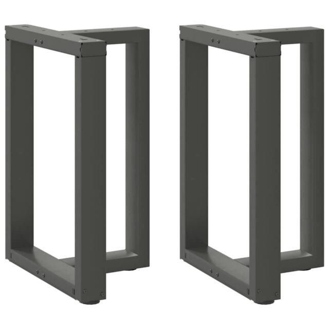 Berkfield Home Dining Table Legs T-Shaped¬†2 pcs Anthracite 60x35x(72-73) cm Steel in Black - image 1