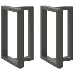 Berkfield Home Dining Table Legs T-Shaped¬†2 pcs Anthracite 60x35x(72-73) cm Steel in Black - thumbnail 1