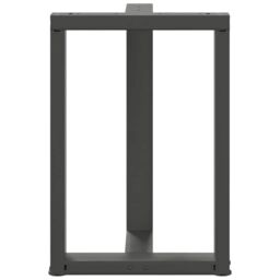 Berkfield Home Dining Table Legs T-Shaped¬†2 pcs Anthracite 60x35x(72-73) cm Steel in Black - thumbnail 6