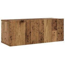 Berkfield Home Wall Mounted TV cabinets 6 pcs Old Wood Engineered Wood in Brown - thumbnail 4