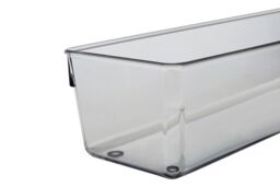Orsina Versatile Large Set Of Two Slim Kitchen Organisers, Integrated Handle Narrow Storage Boxes, Versatile Boxes in Clear - thumbnail 2