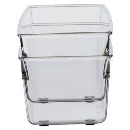Orsina Versatile Large Set Of Two Slim Kitchen Organisers, Integrated Handle Narrow Storage Boxes, Versatile Boxes in Clear - thumbnail 4