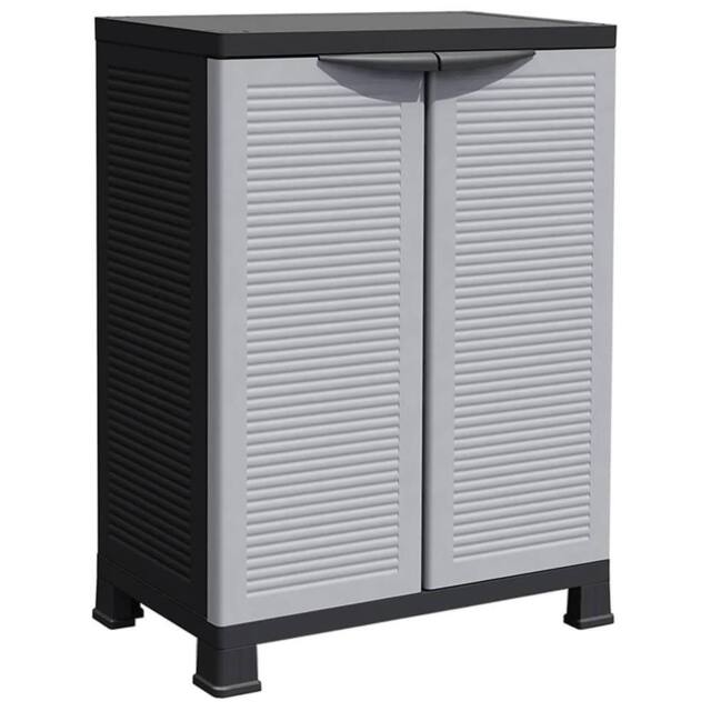 Berkfield Home Plastic Cabinet 68x39x92 cm in Grey - Size: 68 x 39 x 92 cm - image 1