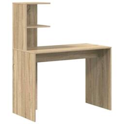 Berkfield Home Sonoma Oak Writing Desk Sonoma oak Particle board Standard in Brown