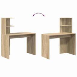 Berkfield Home Sonoma Oak Writing Desk Sonoma oak Particle board Standard in Brown - thumbnail 9