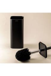 Cosmic Toilet brush & holder, Brushed stainless steel, NEA Collection in Metallic Silver - thumbnail 4