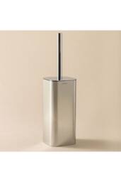 Cosmic Toilet brush & holder, Brushed stainless steel, NEA Collection in Metallic Silver - thumbnail 2