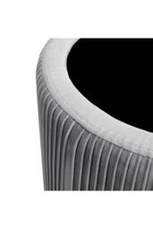 Garden Sanctuary Modern Pleated Storage Ottoman in Grey - thumbnail 8