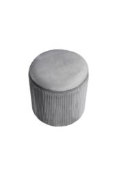 Garden Sanctuary Modern Pleated Storage Ottoman in Grey - thumbnail 2
