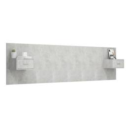 Berkfield Home Bed Headboard with Cabinets Concrete Grey Engineered Wood - thumbnail 3