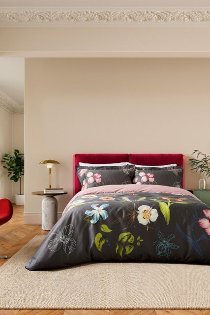 Ted Baker 'New Hampton' Cotton Duvet Cover Set in Charcoal - Size: Super King - image 1