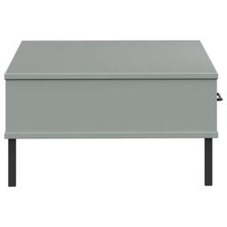 Berkfield Home Beautiful Coffee Table with Metal Legs Grey Solid Wood Pine OSLO - thumbnail 6