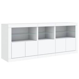 Berkfield Home Sideboard with LED Lights White 162x37x67 cm - Size: 162 x 37 x 67 cm - thumbnail 5