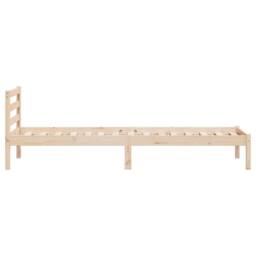 Berkfield Home Bed Frame with Headboard 90x220 cm Solid Wood Pine in Light Tan - thumbnail 6