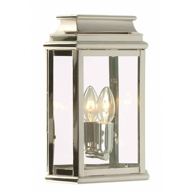 Loops Outdoor IP44 Wall Light Highly Polished Nickel LED E27 100W d02506 in Metallics