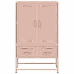 Berkfield Home Highboard Pink 68x39x111.5 cm Steel - thumbnail 5