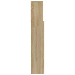 Berkfield Home Headboard Cabinet Sonoma Oak 180x19x103.5 cm in Brown - thumbnail 4