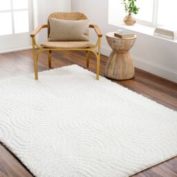 Livabliss Nomadic-Shaggy Ivory Modern Graphic Soft Plush Pile Living Bedroom Rug in Light Beige - Size: 160 cm x 215 cm - thumbnail 6