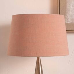 Ruma Blush Pink Linen Tapered Lampshade For Floor Lamps - Size: 20 inches