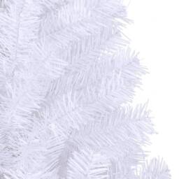 Berkfield Home Dense Artificial Christmas Tree with Steel Stand 210 cm 910 Branches in White - thumbnail 4