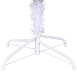 Berkfield Home Dense Artificial Christmas Tree with Steel Stand 210 cm 910 Branches in White - thumbnail 5