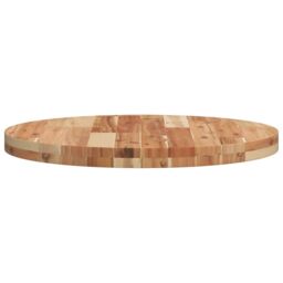 Berkfield Home Table Top Round √ò60x4 cm Solid Wood Acacia in Brown - Size: 60x4 cm - thumbnail 6