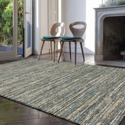 The Rug Shop UK Blue Modern Easy to clean Machine Made Abstract Area Rug - Size: 160 cm x 230 cm - thumbnail 1