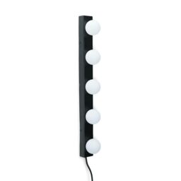 ValueLights Plug in Matt Black Hollywood Make Up Dressing Table Vanity Wall Light - Bulbs Included - thumbnail 2