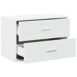 Berkfield Home Cabinet with 2 Drawers White 60x31x40 cm Engineered Wood - Size: 60 x 31 x 40 cm - thumbnail 5