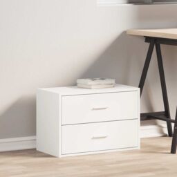 Berkfield Home Cabinet with 2 Drawers White 60x31x40 cm Engineered Wood - Size: 60 x 31 x 40 cm - thumbnail 3