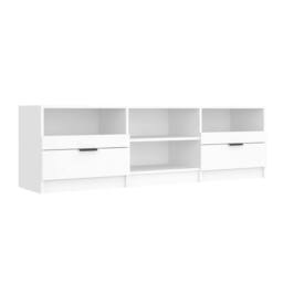 Berkfield Home TV Cabinet White 150x33.5x45 cm Engineered Wood - thumbnail 1