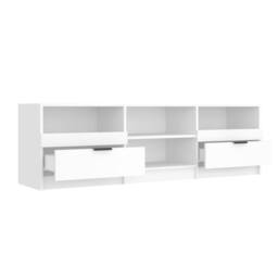 Berkfield Home TV Cabinet White 150x33.5x45 cm Engineered Wood - thumbnail 5