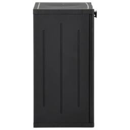 Berkfield Home Garden Storage Cabinet Black 65x45x88 cm PP Rattan - Size: 65 x 45 x 88 cm