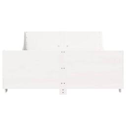 Berkfield Home Beautiful Bed Frame without Mattress White 135x190 cm Double Soli - thumbnail 4