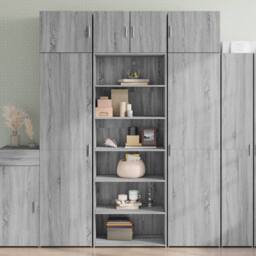 Berkfield Home Highboard Grey Sonoma 70x41x185 cm Engineered Wood - Size: 70 x 41 x 185 cm