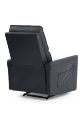 More4Homes Madrid Manual Air Leather Recliner Chair in Black - thumbnail 5