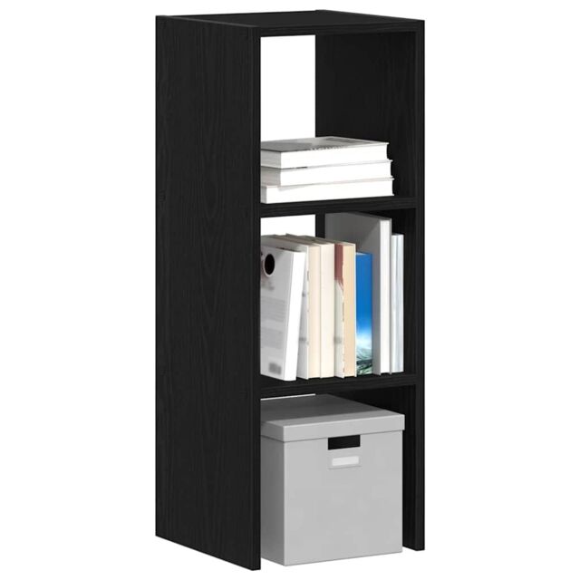 Berkfield Home Bookcase Stackable Black Oak 30x30x80 cm Engineered Wood - Size: 30 x 30 x 80 cm - image 1