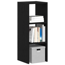 Berkfield Home Bookcase Stackable Black Oak 30x30x80 cm Engineered Wood - Size: 30 x 30 x 80 cm - thumbnail 1